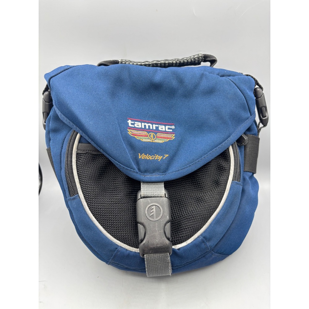 Tamrac Velocity 7 Messenger Camera‎ Bag Blue Padded Compartments Sling